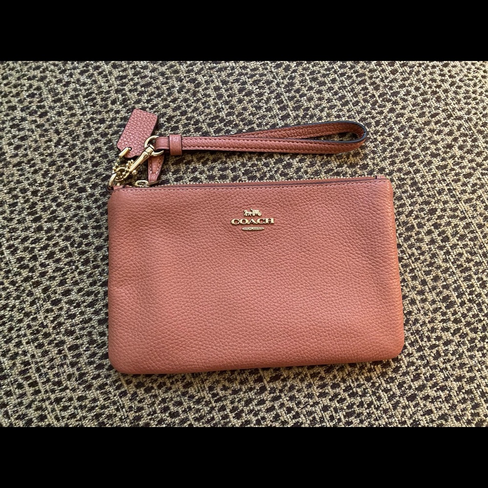 Coach Corner Zip Wristlet